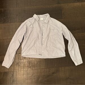 Abercrombie Kids Light Blue Striped button down shirt
